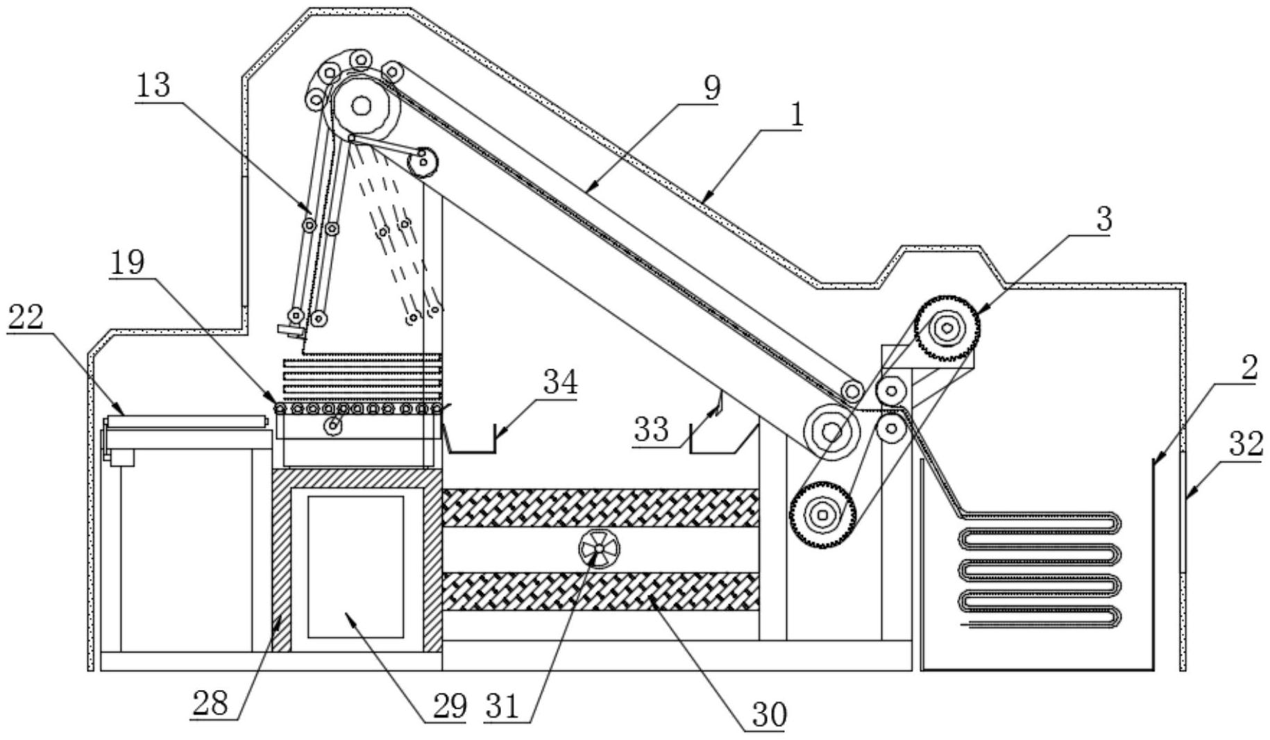 VOC玻纖片材去膜折疊自動(dòng)化裝置