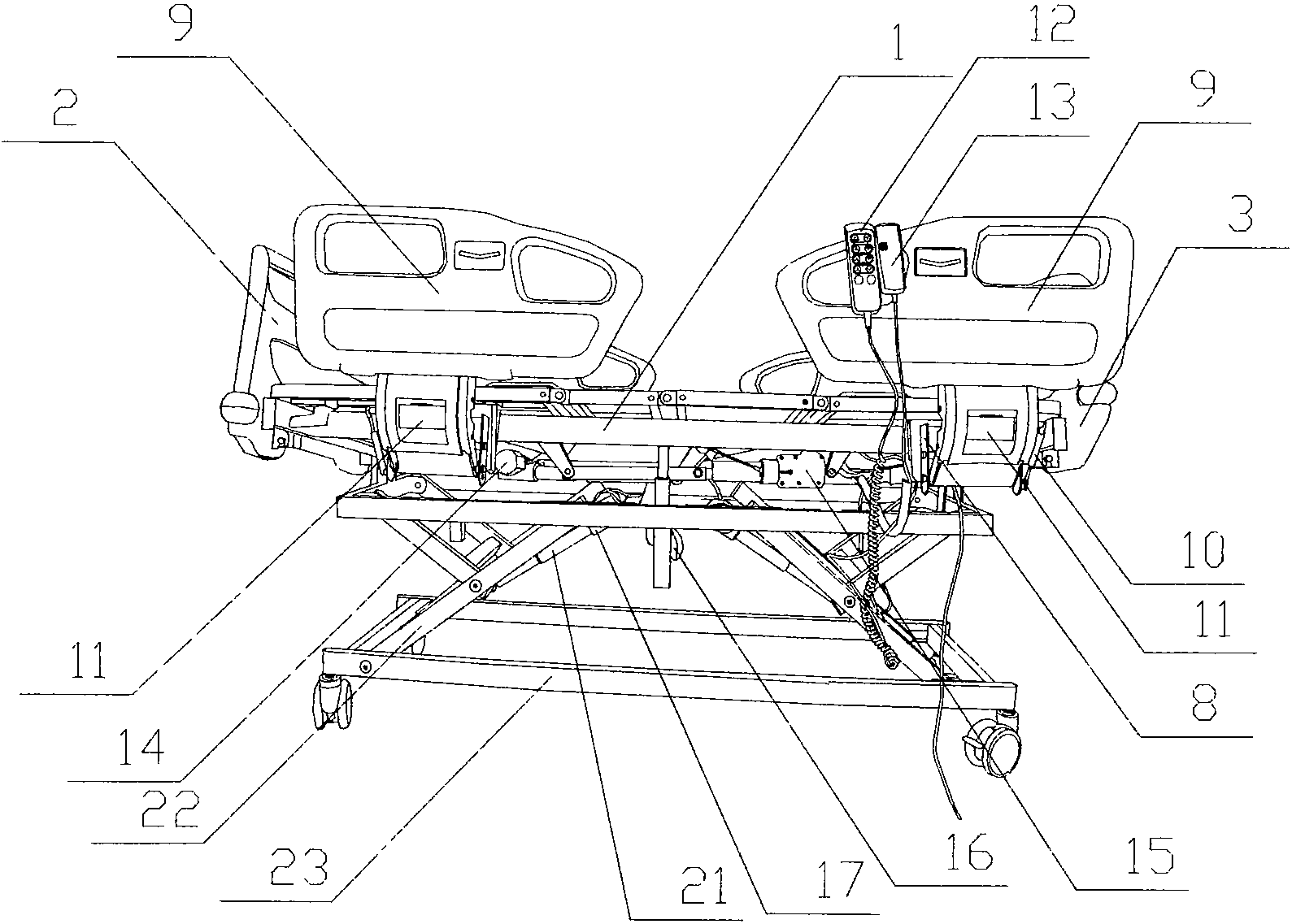 一種多功能豪華電動(dòng)病床