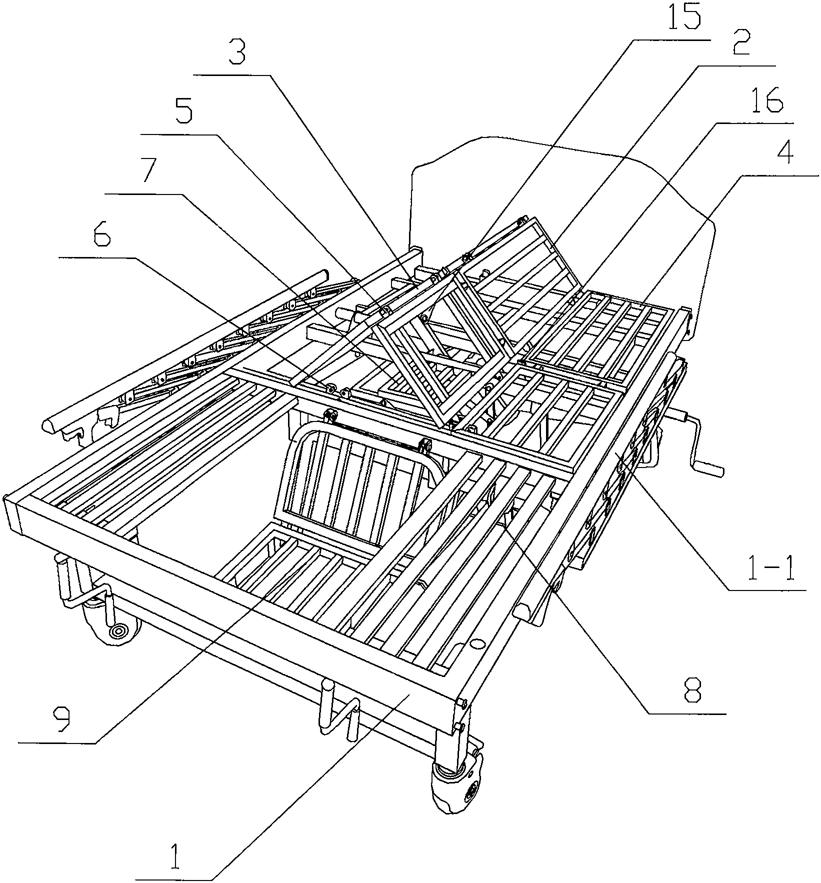 一種新型多功能護理床