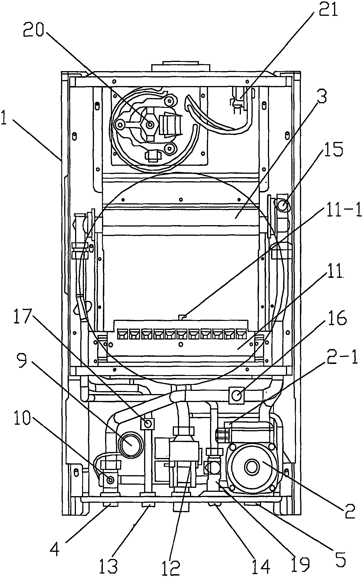 一種套管式燃?xì)獠膳療崴疇t