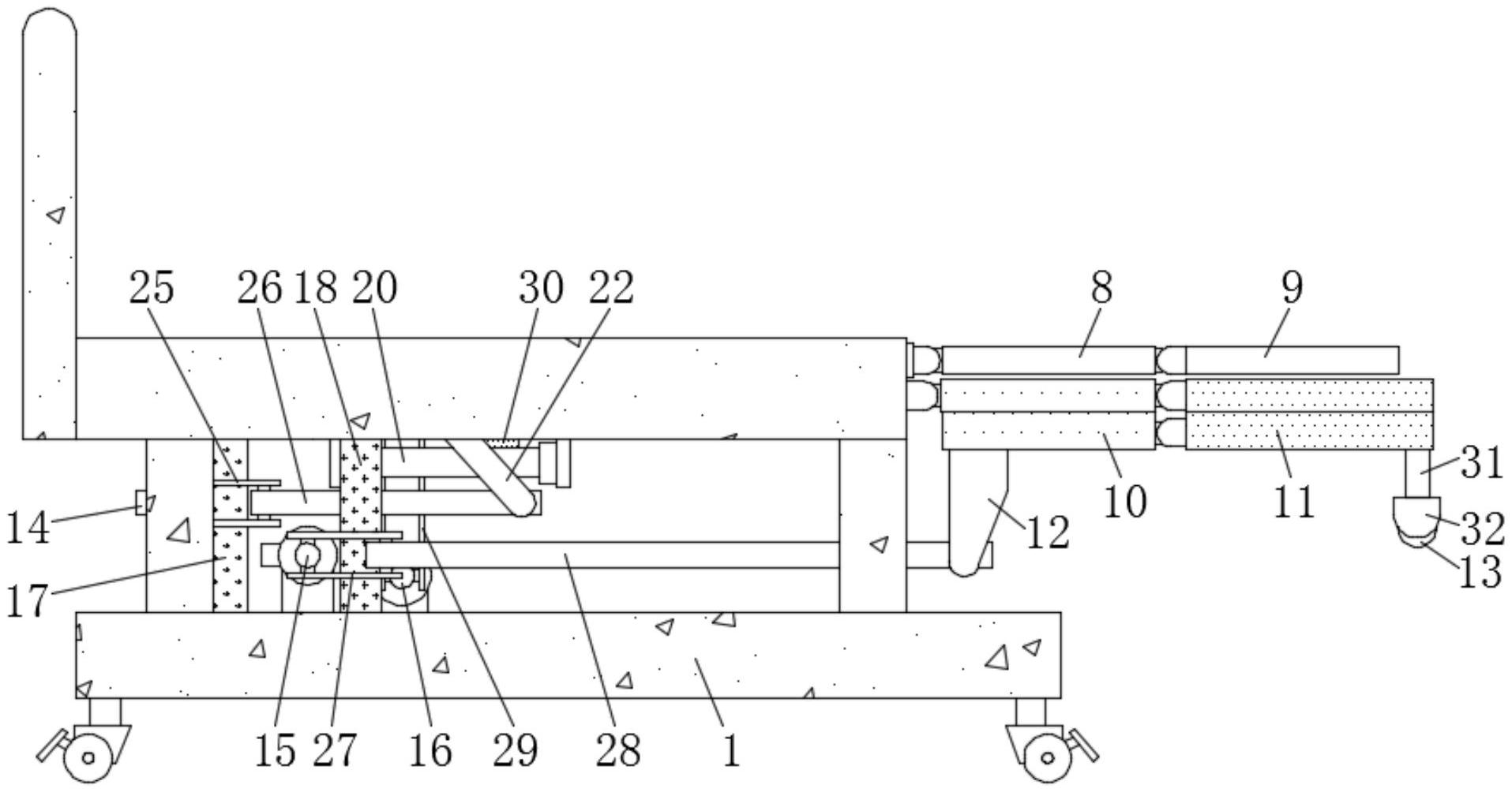 一種新型防側(cè)滑防下滑護理床
