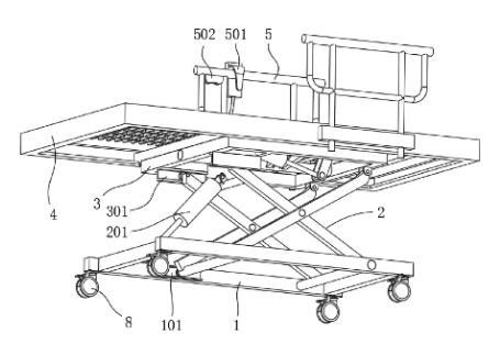 一種便于輔助下床及半臥位進(jìn)食的護(hù)理床