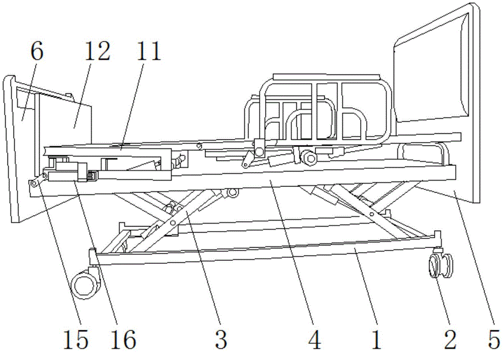 一種具有娛樂顯示屏功能的多功能護理床