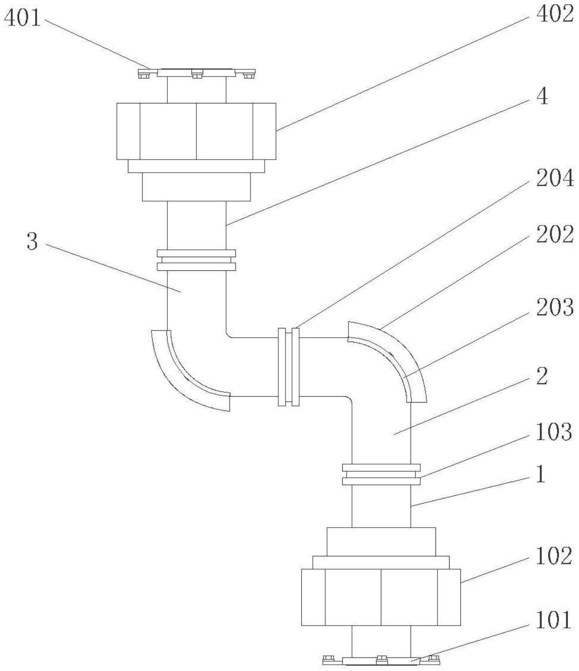 一種具有加固結(jié)構(gòu)的用于飲用供水的連接彎管
