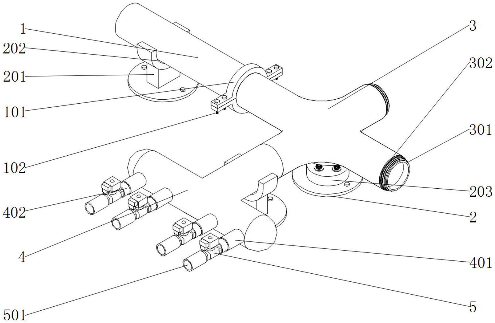 一種拼接無縫隙的飲用供水主管道