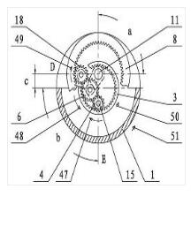 雙齒圈偏心旋轉無級變速法