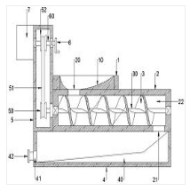 一種無(wú)水干式螺旋推送環(huán)?？游谎b置